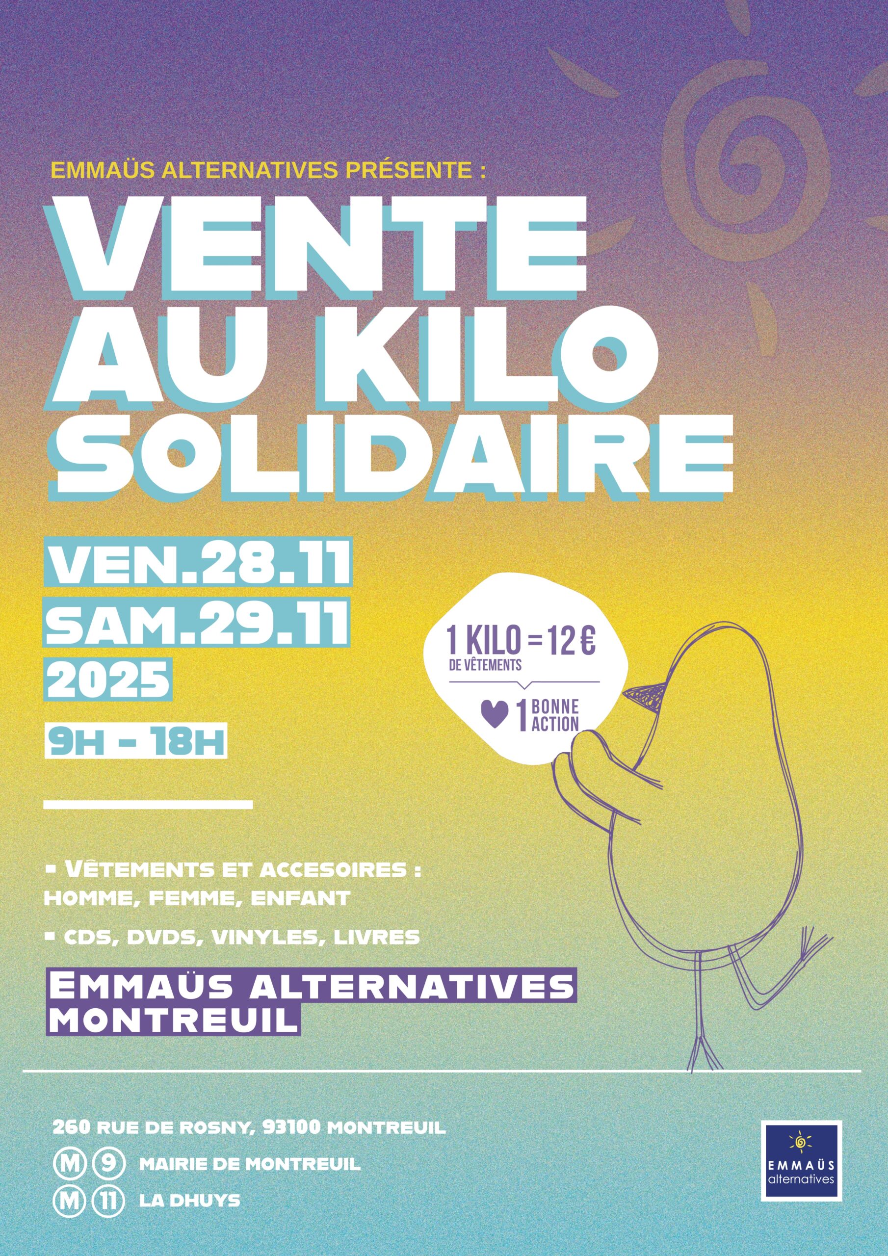 Vente au kilo • vend.28.11 & sam.29.11