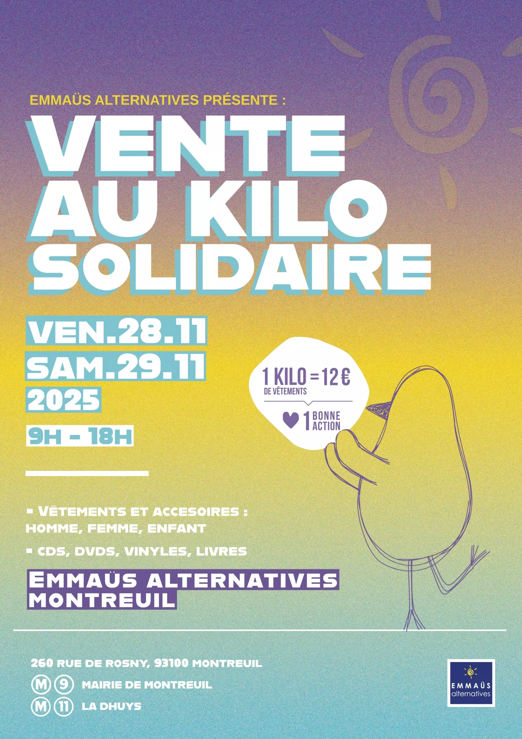 Vente au kilo • vend.28.11 & sam.29.11