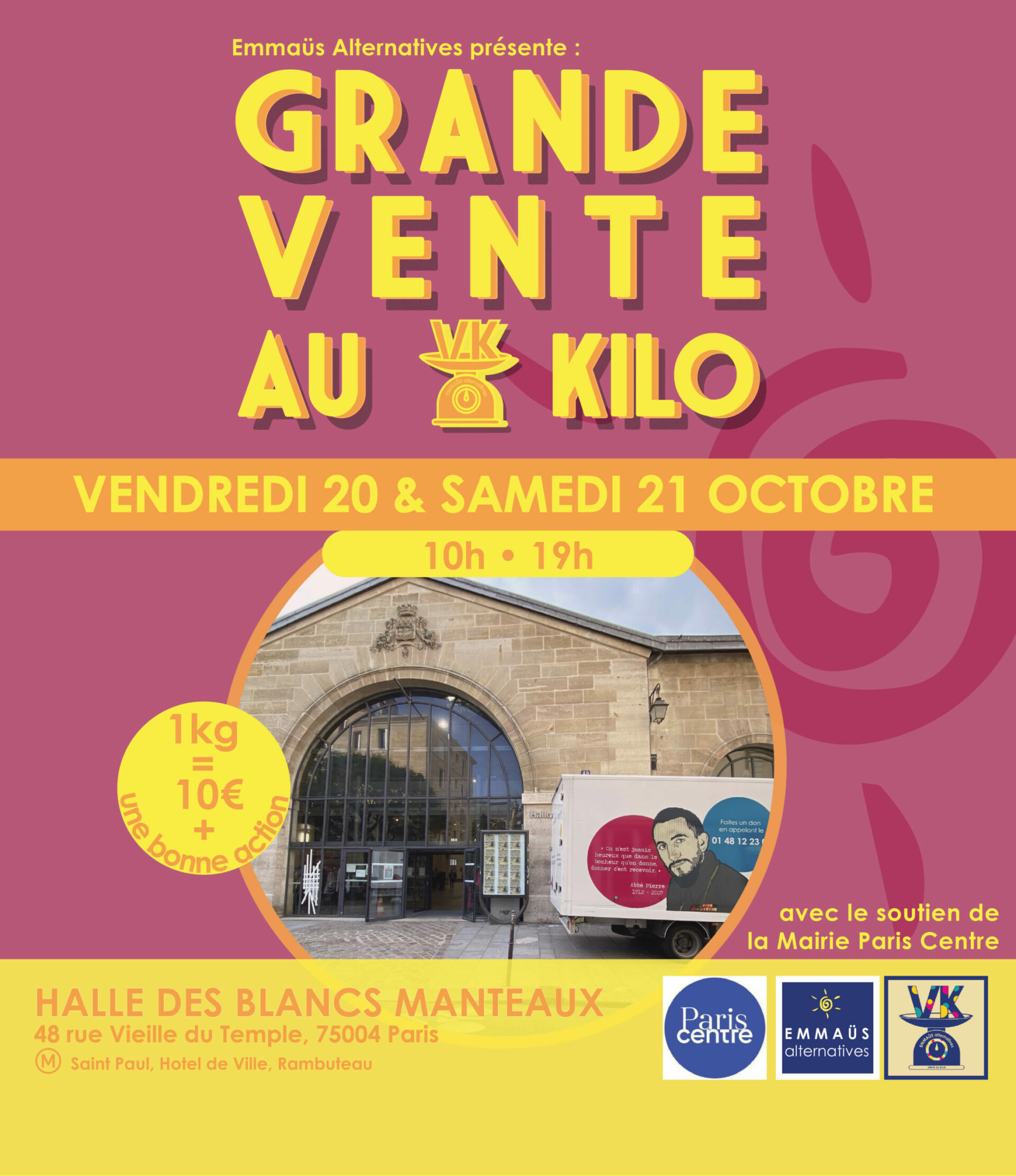 Grande vente au kilo à la Halle des Blancs Manteaux