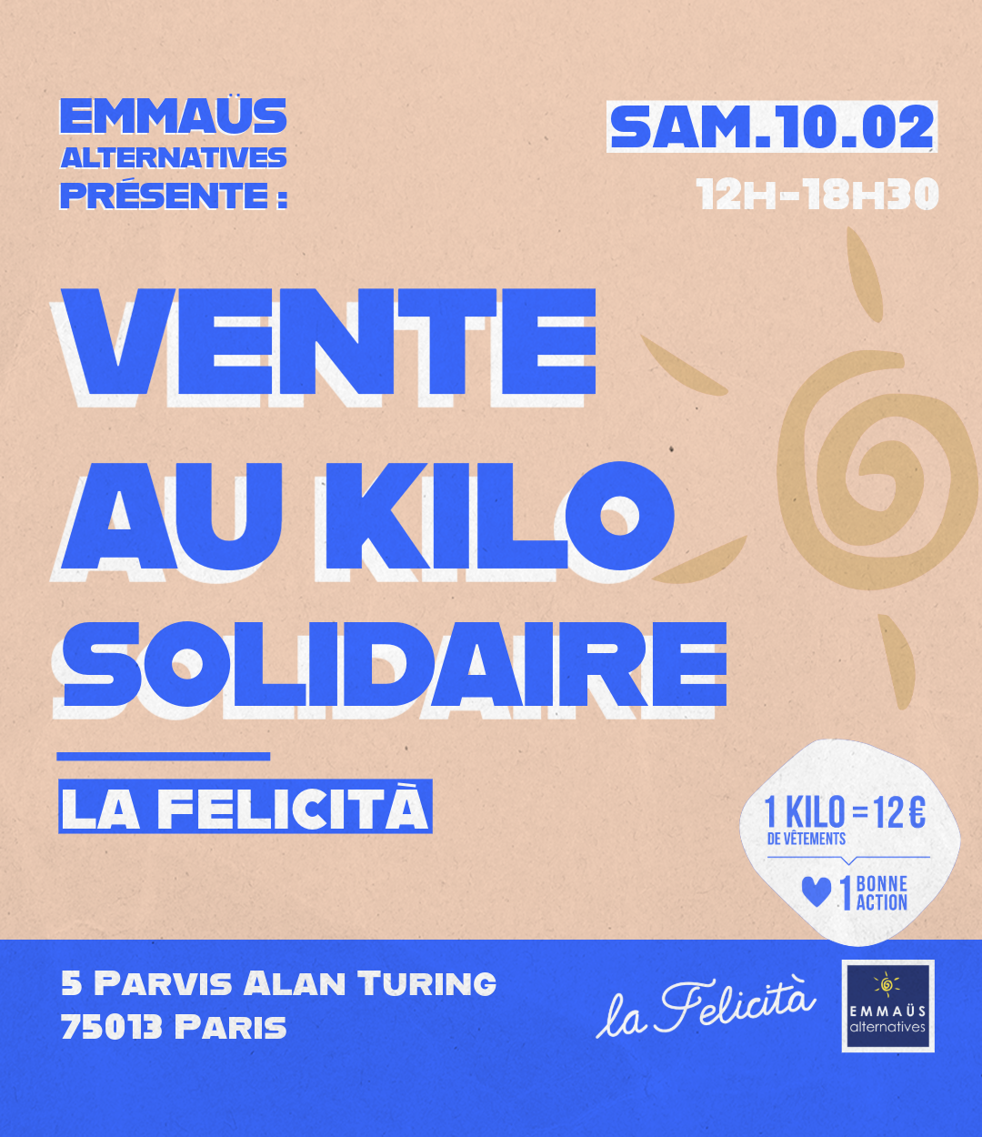 Vente au kilo solidaire à La Felicità