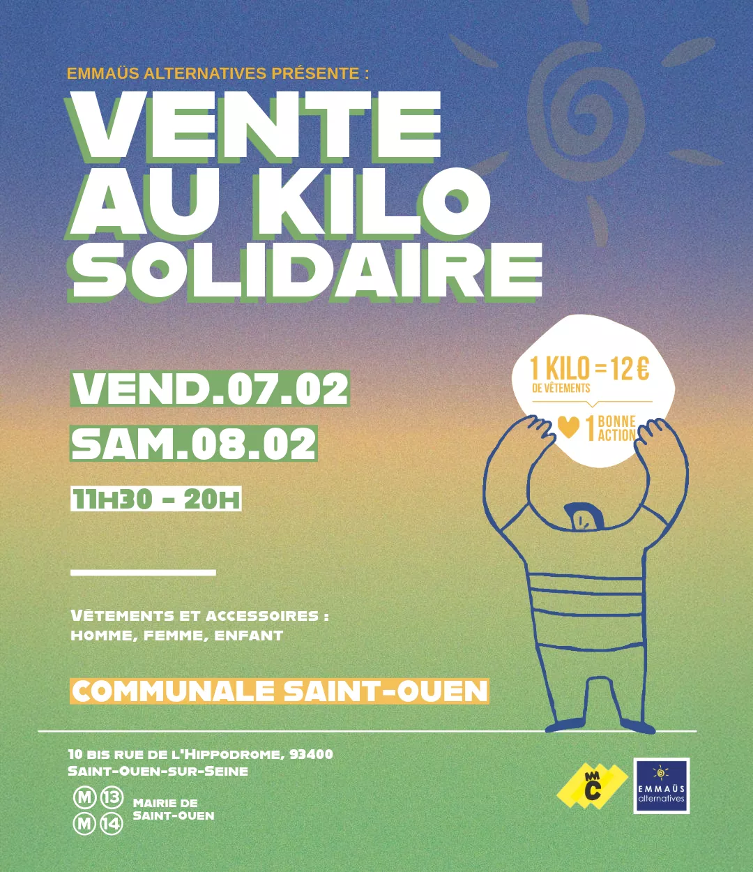 Vente au kilo solidaire • vend.07.02 et sam.08.02