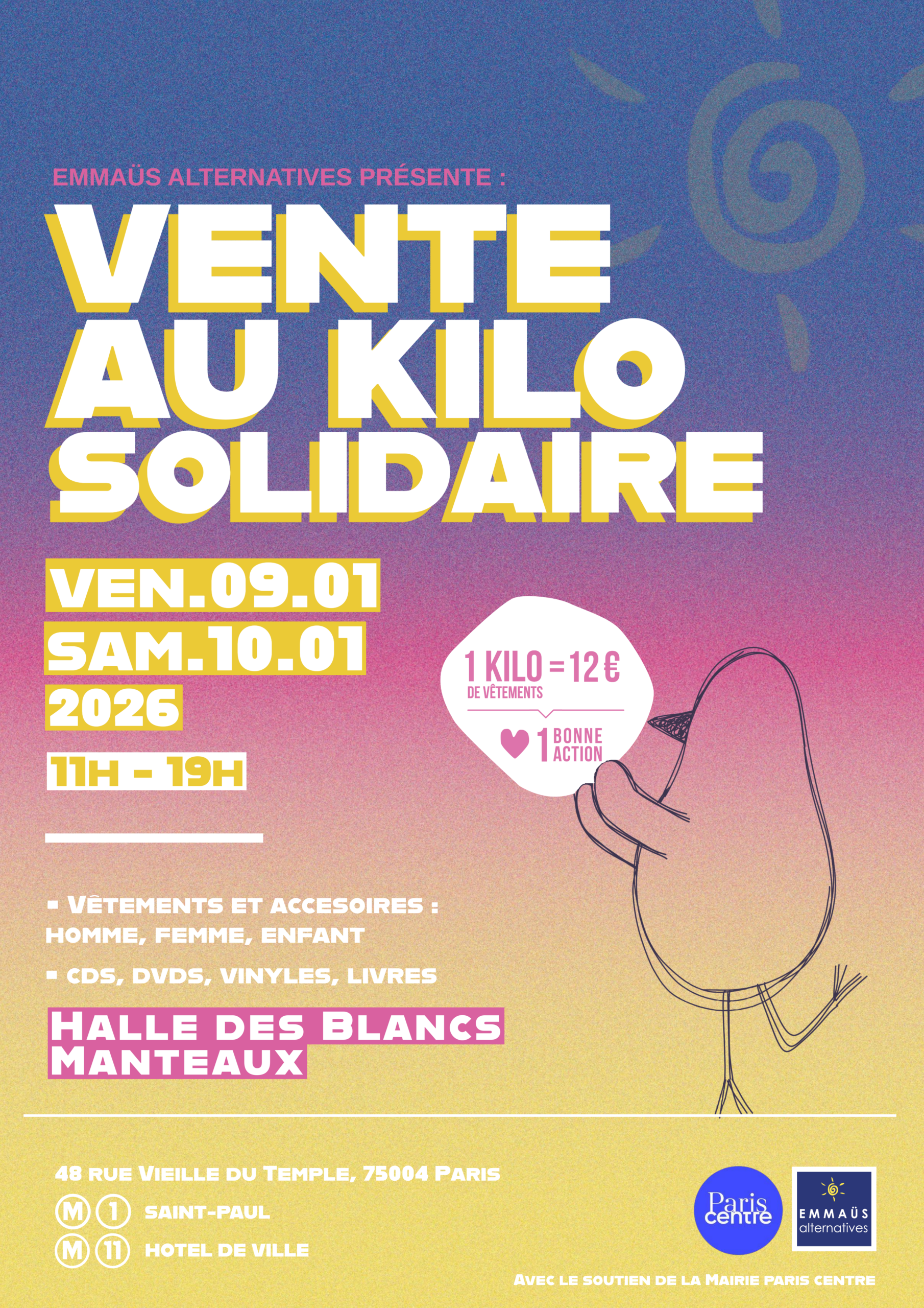 Vente au kilo solidaire • ven.09.01 - sam.10.01